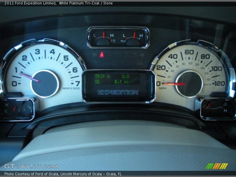 White Platinum Tri-Coat / Stone 2011 Ford Expedition Limited