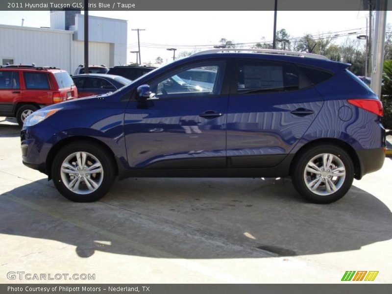 Iris Blue / Taupe 2011 Hyundai Tucson GLS