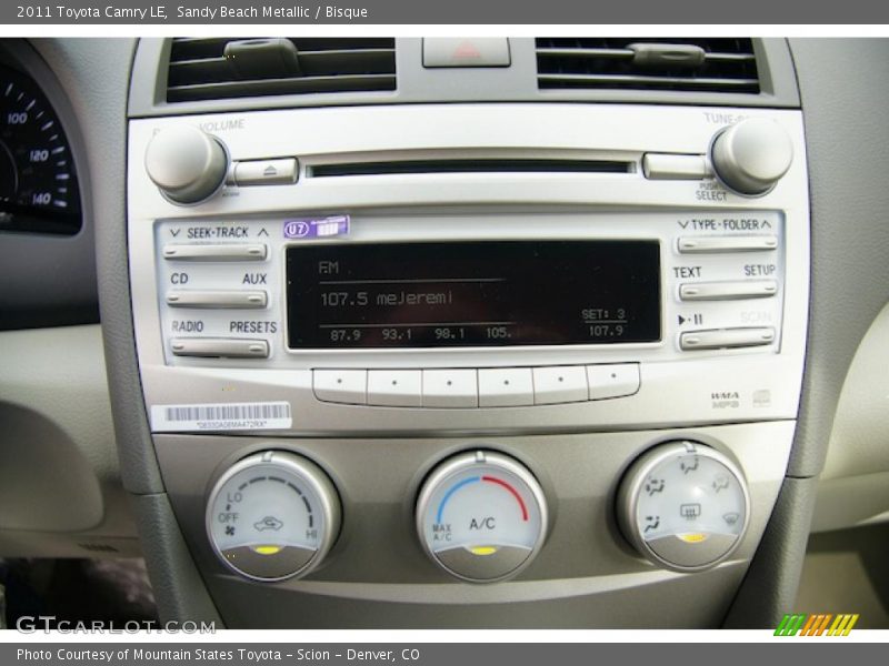 Sandy Beach Metallic / Bisque 2011 Toyota Camry LE