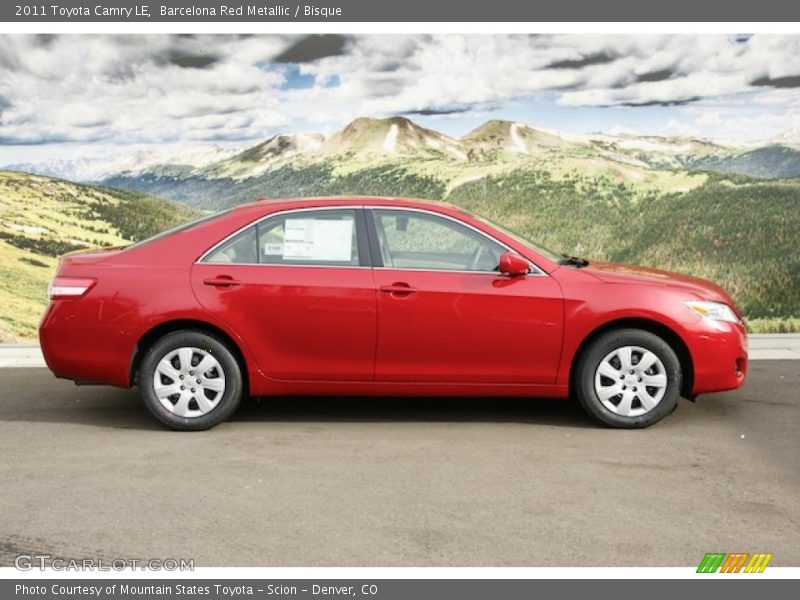 Barcelona Red Metallic / Bisque 2011 Toyota Camry LE