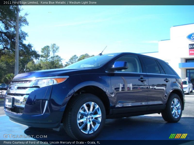 Kona Blue Metallic / Medium Light Stone 2011 Ford Edge Limited