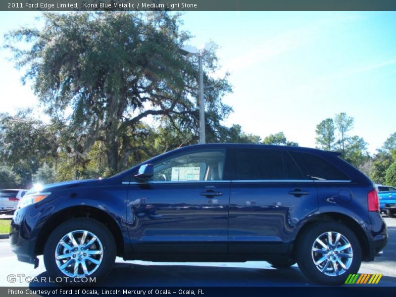 Kona Blue Metallic / Medium Light Stone 2011 Ford Edge Limited