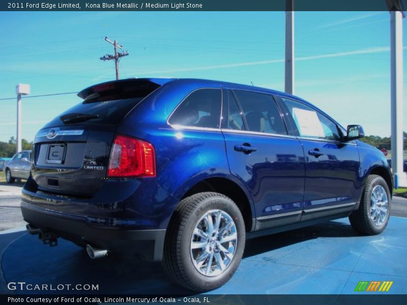 Kona Blue Metallic / Medium Light Stone 2011 Ford Edge Limited