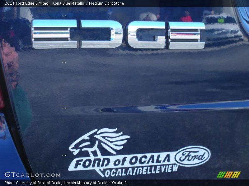 Kona Blue Metallic / Medium Light Stone 2011 Ford Edge Limited