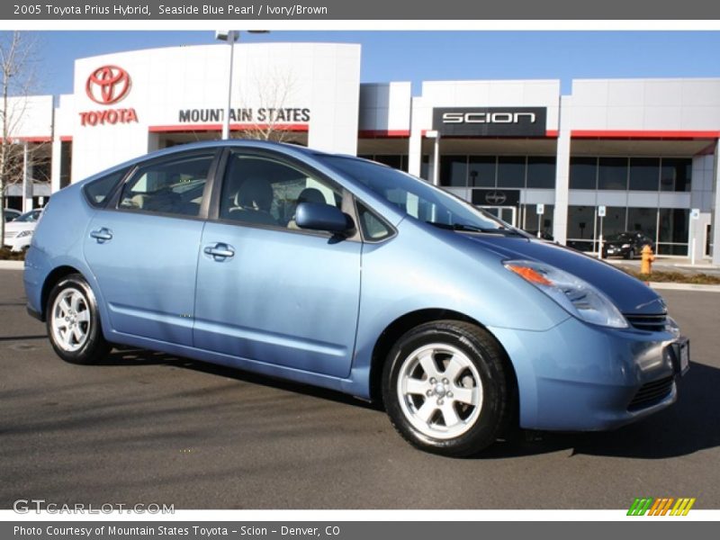 Seaside Blue Pearl / Ivory/Brown 2005 Toyota Prius Hybrid