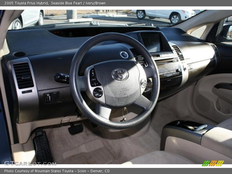 Seaside Blue Pearl / Ivory/Brown 2005 Toyota Prius Hybrid