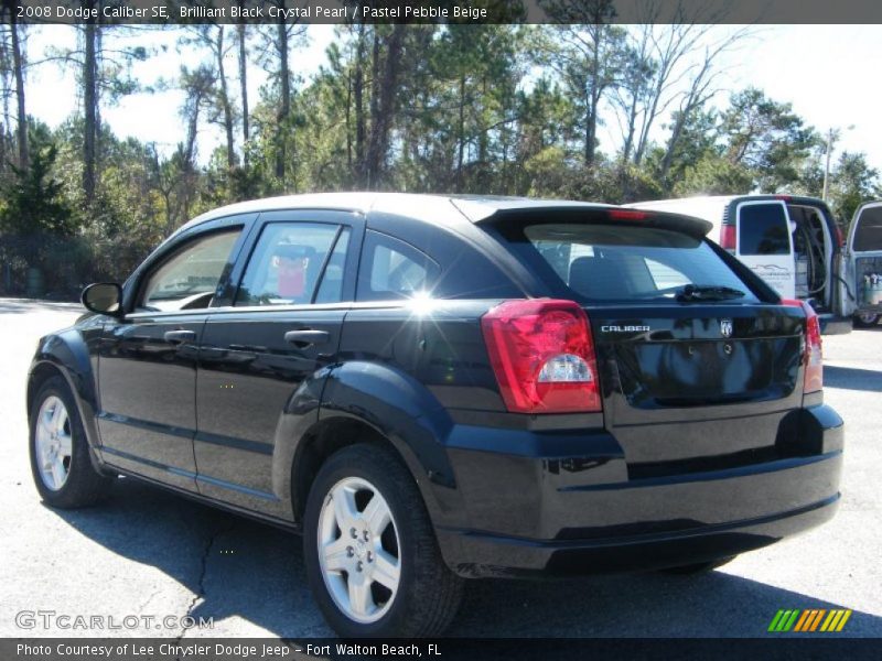 Brilliant Black Crystal Pearl / Pastel Pebble Beige 2008 Dodge Caliber SE