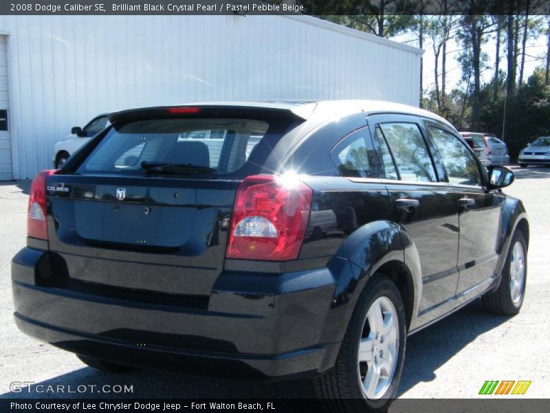 Brilliant Black Crystal Pearl / Pastel Pebble Beige 2008 Dodge Caliber SE