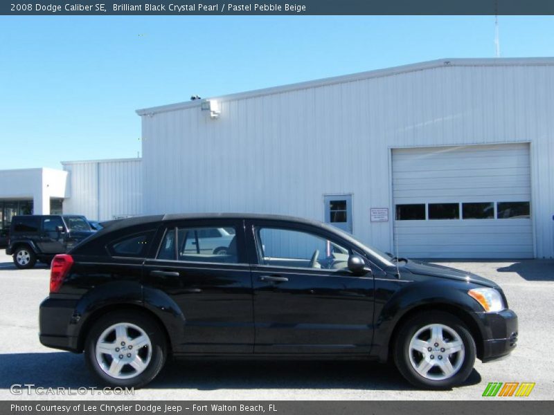 Brilliant Black Crystal Pearl / Pastel Pebble Beige 2008 Dodge Caliber SE