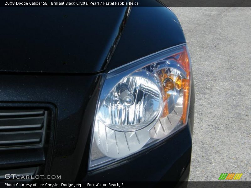 Brilliant Black Crystal Pearl / Pastel Pebble Beige 2008 Dodge Caliber SE