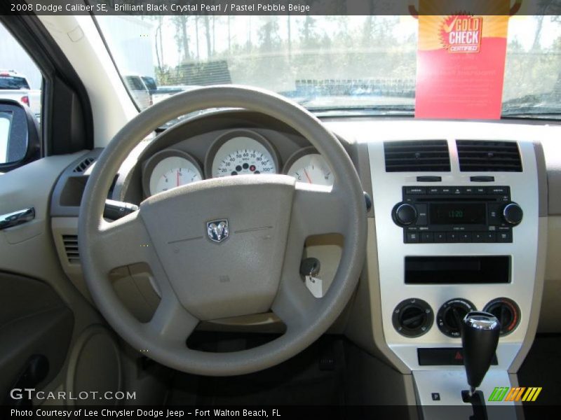 Brilliant Black Crystal Pearl / Pastel Pebble Beige 2008 Dodge Caliber SE