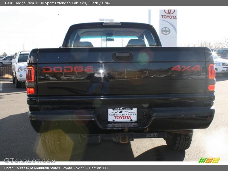 Black / Gray 1998 Dodge Ram 1500 Sport Extended Cab 4x4