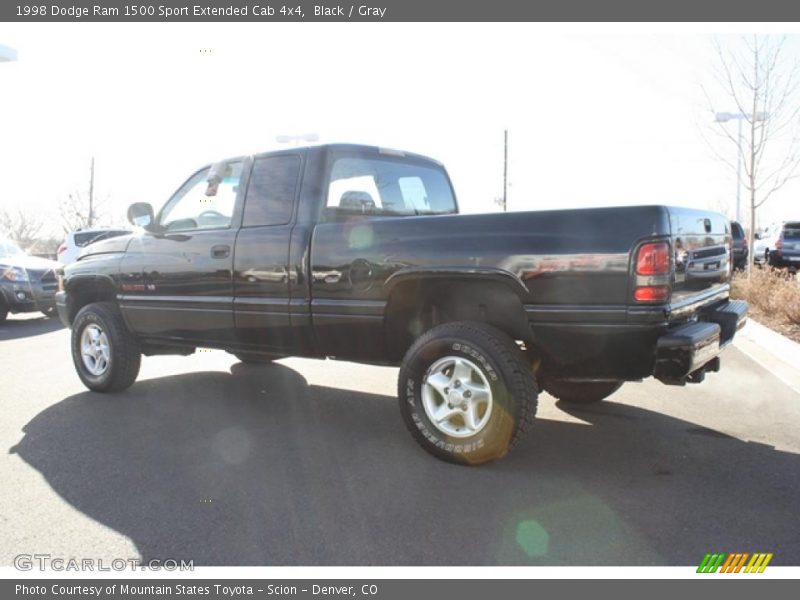 Black / Gray 1998 Dodge Ram 1500 Sport Extended Cab 4x4
