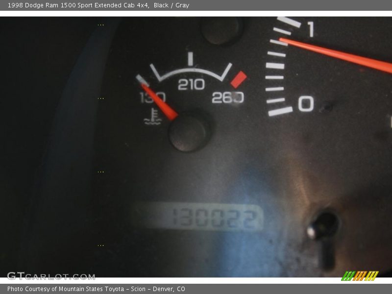 Black / Gray 1998 Dodge Ram 1500 Sport Extended Cab 4x4