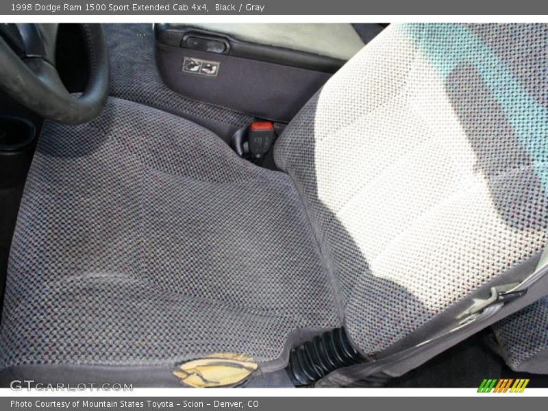 Black / Gray 1998 Dodge Ram 1500 Sport Extended Cab 4x4
