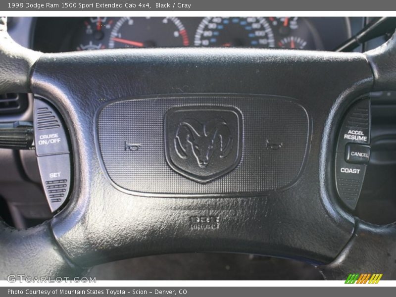 Black / Gray 1998 Dodge Ram 1500 Sport Extended Cab 4x4