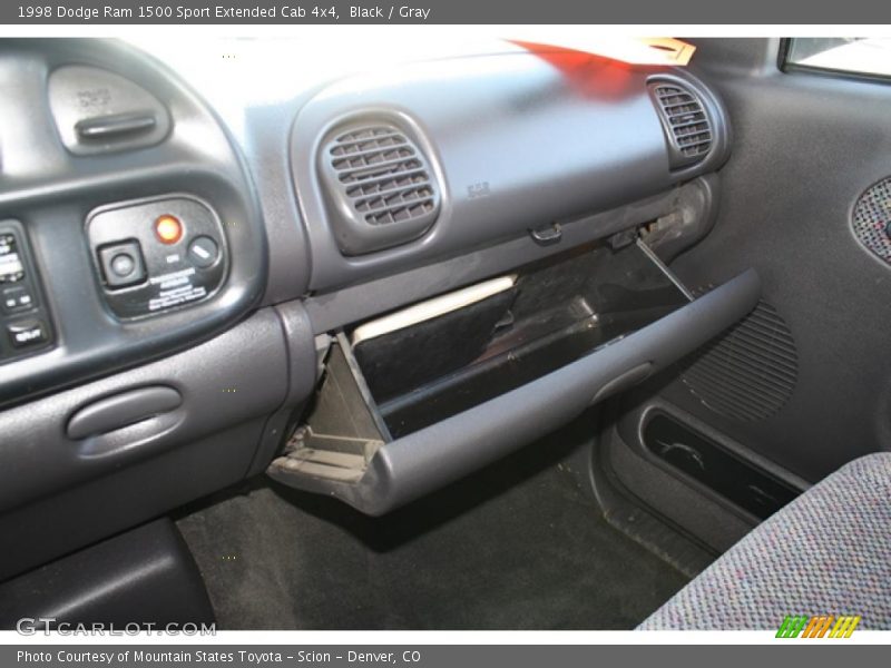 Black / Gray 1998 Dodge Ram 1500 Sport Extended Cab 4x4