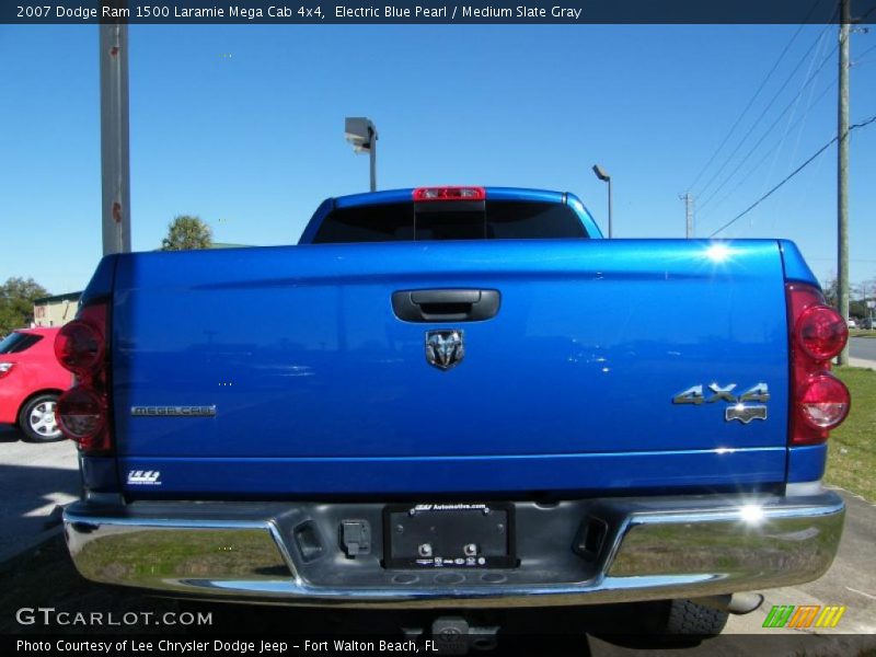 Electric Blue Pearl / Medium Slate Gray 2007 Dodge Ram 1500 Laramie Mega Cab 4x4