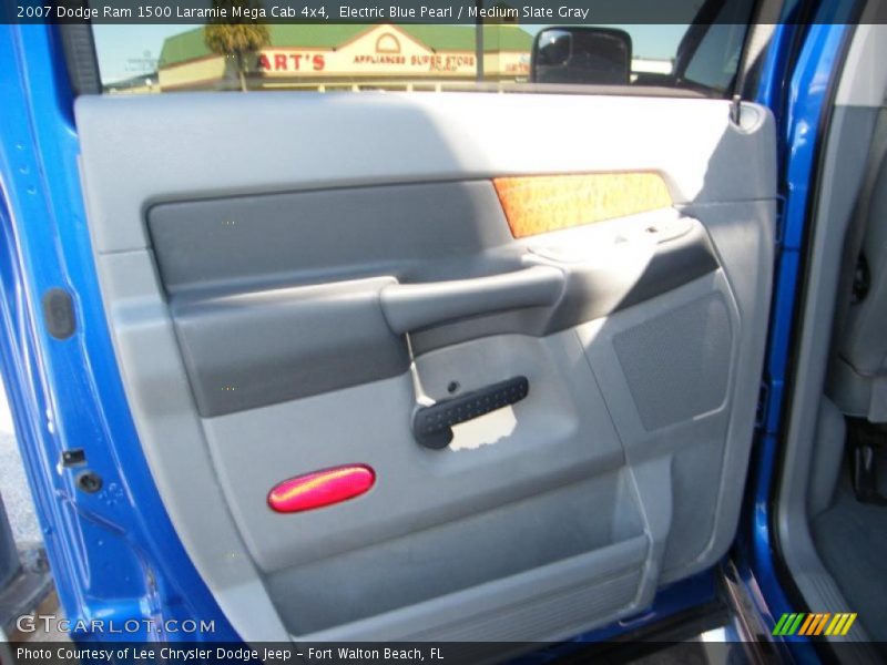Electric Blue Pearl / Medium Slate Gray 2007 Dodge Ram 1500 Laramie Mega Cab 4x4