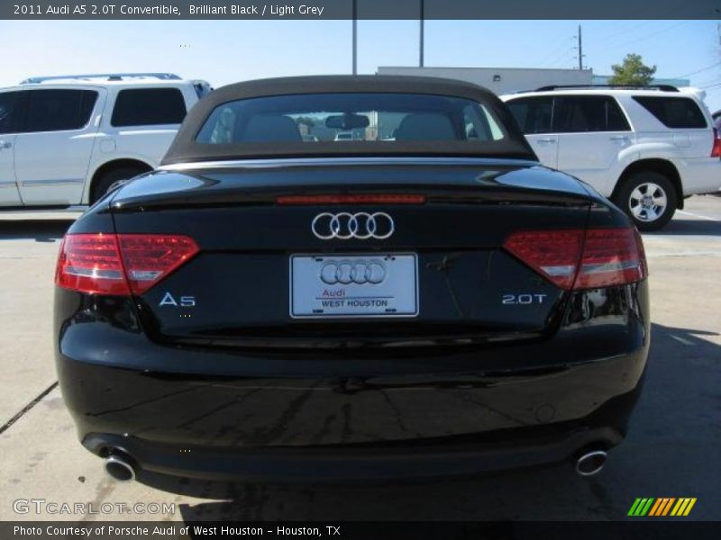 Brilliant Black / Light Grey 2011 Audi A5 2.0T Convertible