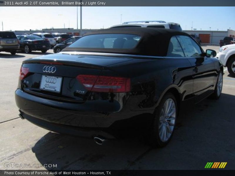 Brilliant Black / Light Grey 2011 Audi A5 2.0T Convertible