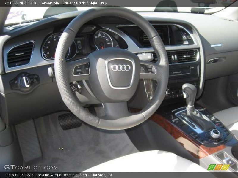 Brilliant Black / Light Grey 2011 Audi A5 2.0T Convertible