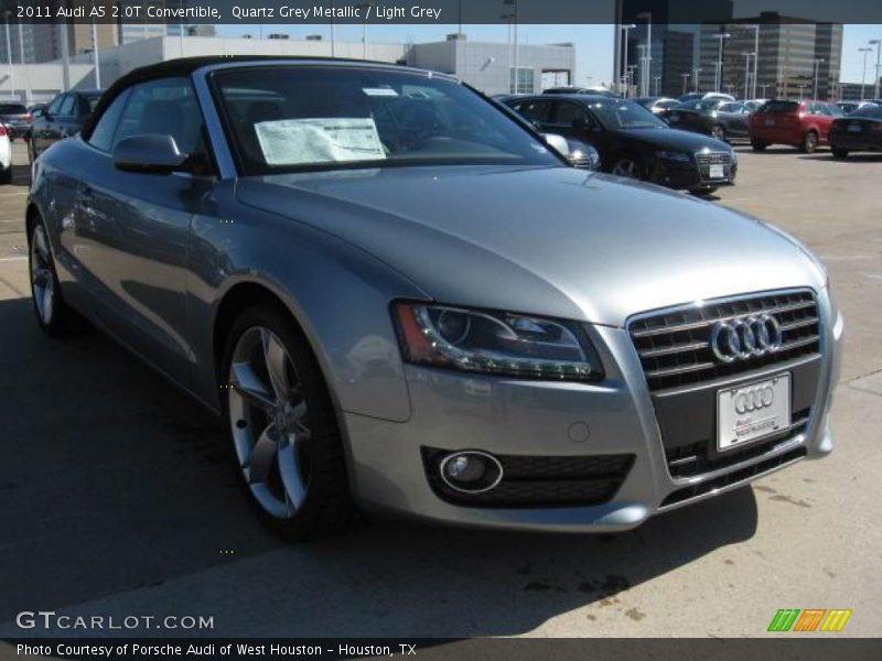 Quartz Grey Metallic / Light Grey 2011 Audi A5 2.0T Convertible