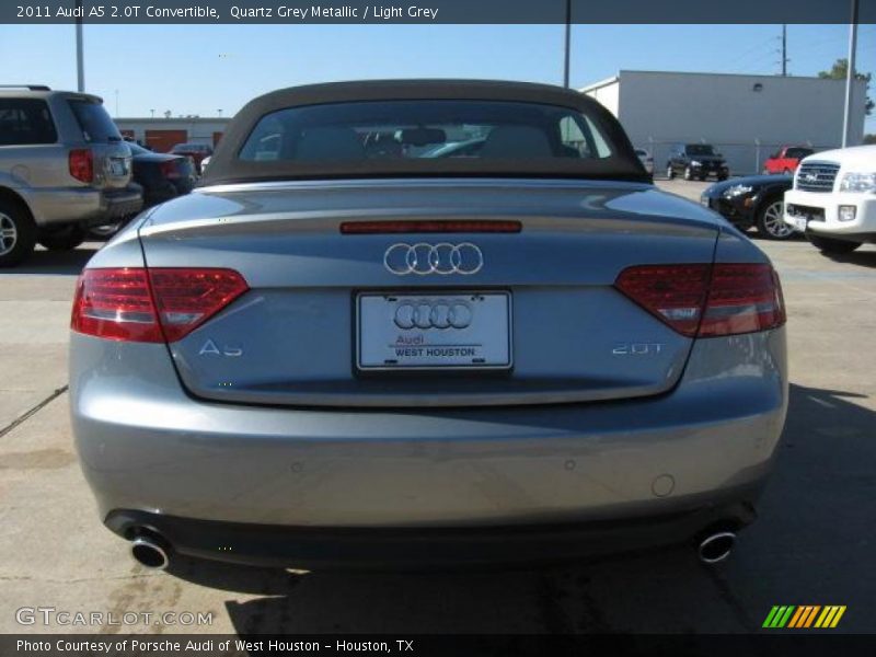 Quartz Grey Metallic / Light Grey 2011 Audi A5 2.0T Convertible
