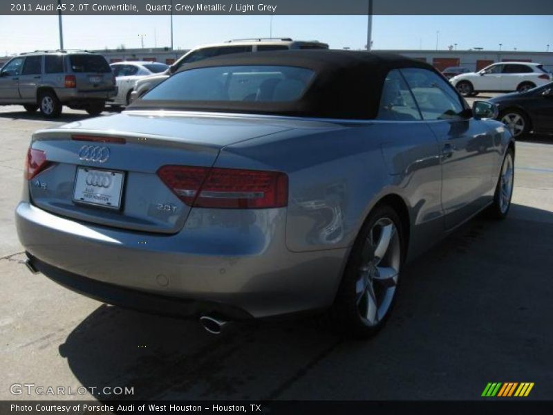 Quartz Grey Metallic / Light Grey 2011 Audi A5 2.0T Convertible