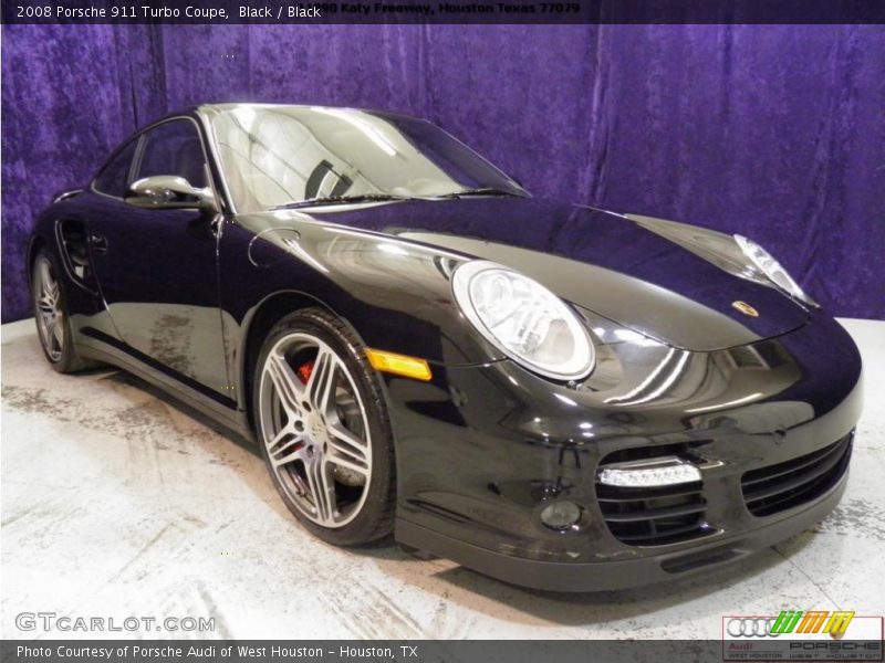 Black / Black 2008 Porsche 911 Turbo Coupe
