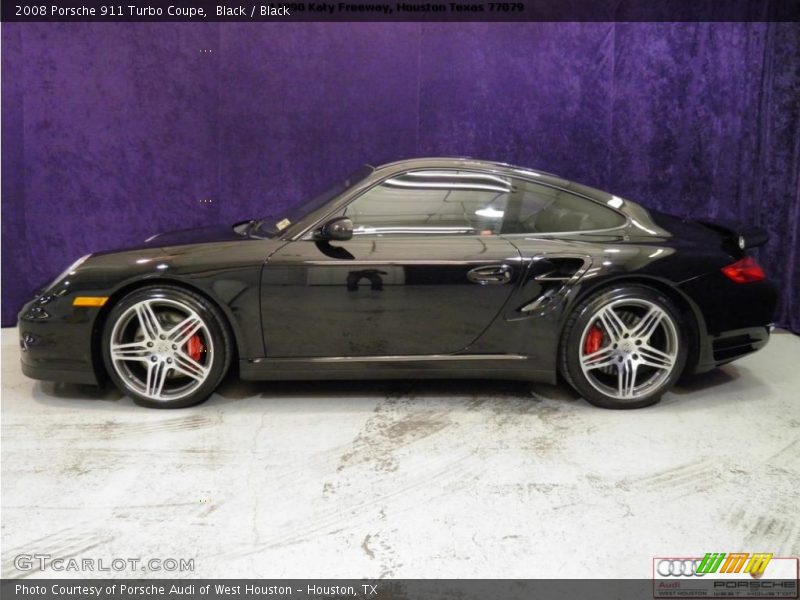 Black / Black 2008 Porsche 911 Turbo Coupe