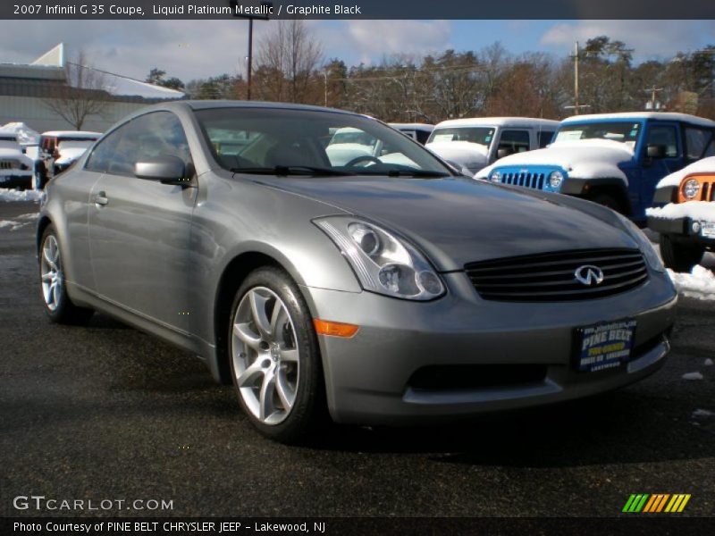 Liquid Platinum Metallic / Graphite Black 2007 Infiniti G 35 Coupe