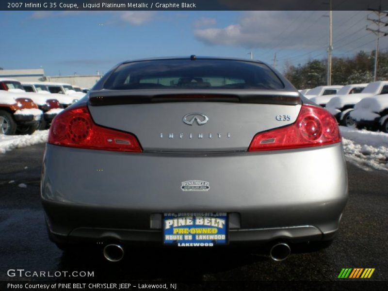 Liquid Platinum Metallic / Graphite Black 2007 Infiniti G 35 Coupe