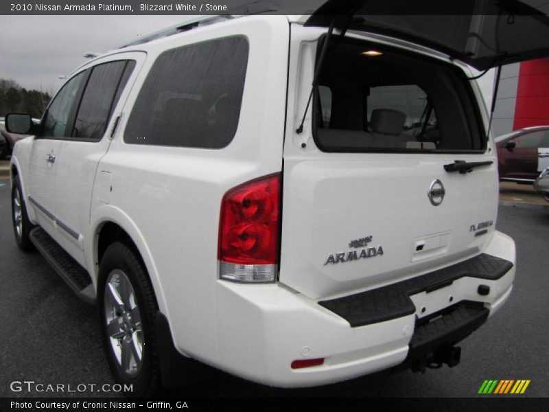 Blizzard White / Stone 2010 Nissan Armada Platinum