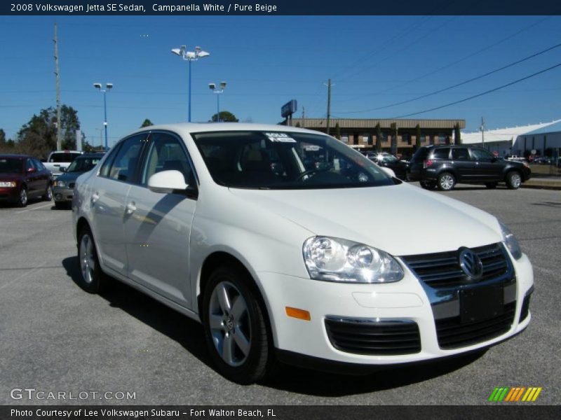 Campanella White / Pure Beige 2008 Volkswagen Jetta SE Sedan