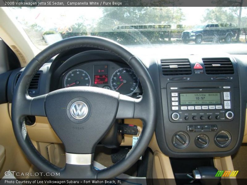 Campanella White / Pure Beige 2008 Volkswagen Jetta SE Sedan