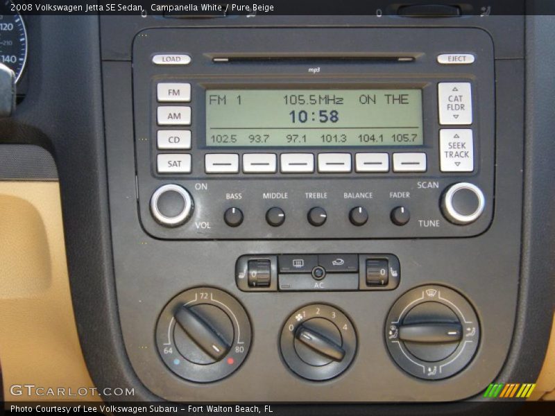 Campanella White / Pure Beige 2008 Volkswagen Jetta SE Sedan