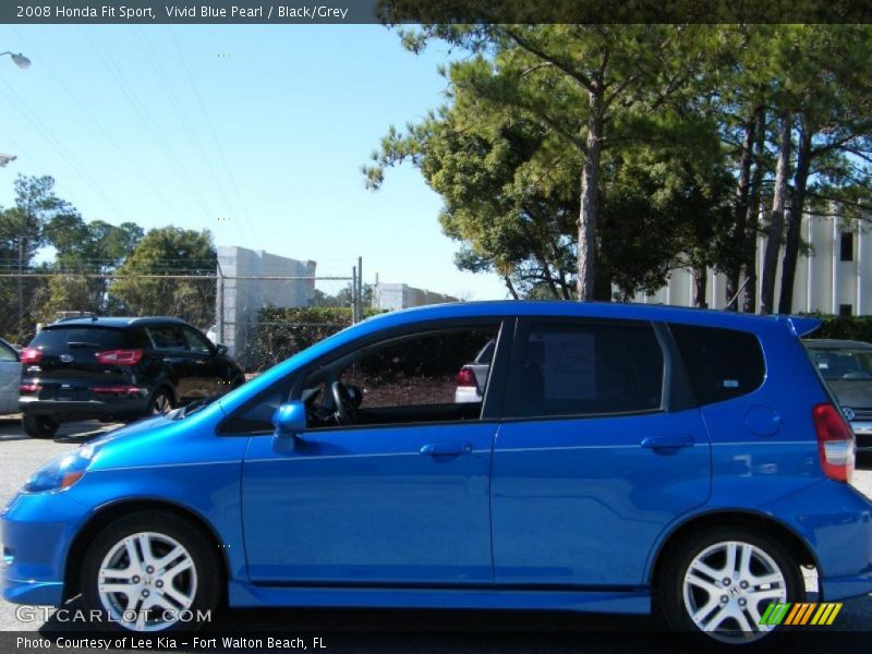 Vivid Blue Pearl / Black/Grey 2008 Honda Fit Sport
