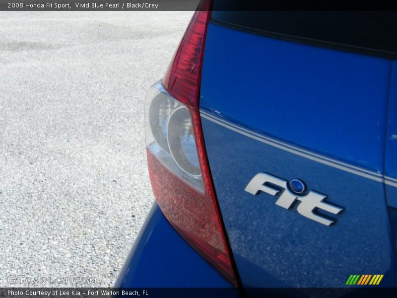 Vivid Blue Pearl / Black/Grey 2008 Honda Fit Sport
