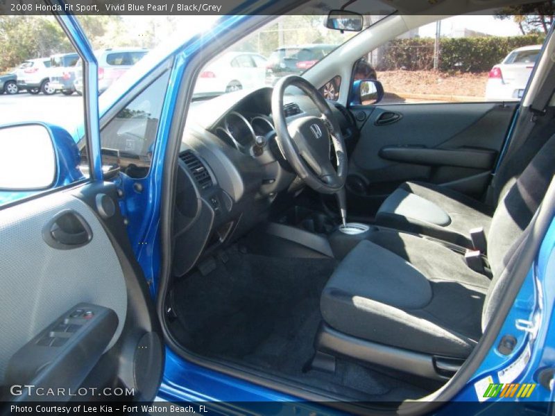 Vivid Blue Pearl / Black/Grey 2008 Honda Fit Sport