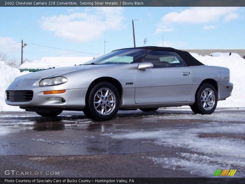 Sebring Silver Metallic / Ebony Black 2002 Chevrolet Camaro Z28 Convertible