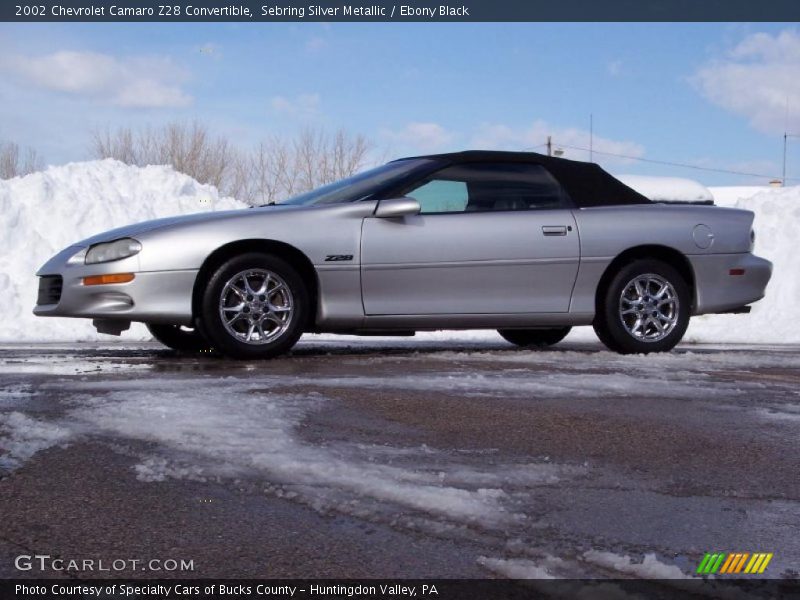 Sebring Silver Metallic / Ebony Black 2002 Chevrolet Camaro Z28 Convertible
