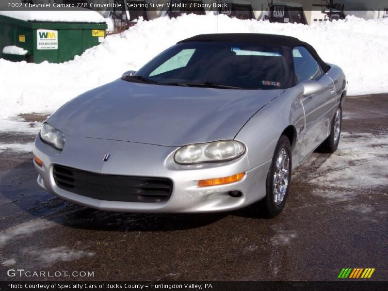 Sebring Silver Metallic / Ebony Black 2002 Chevrolet Camaro Z28 Convertible