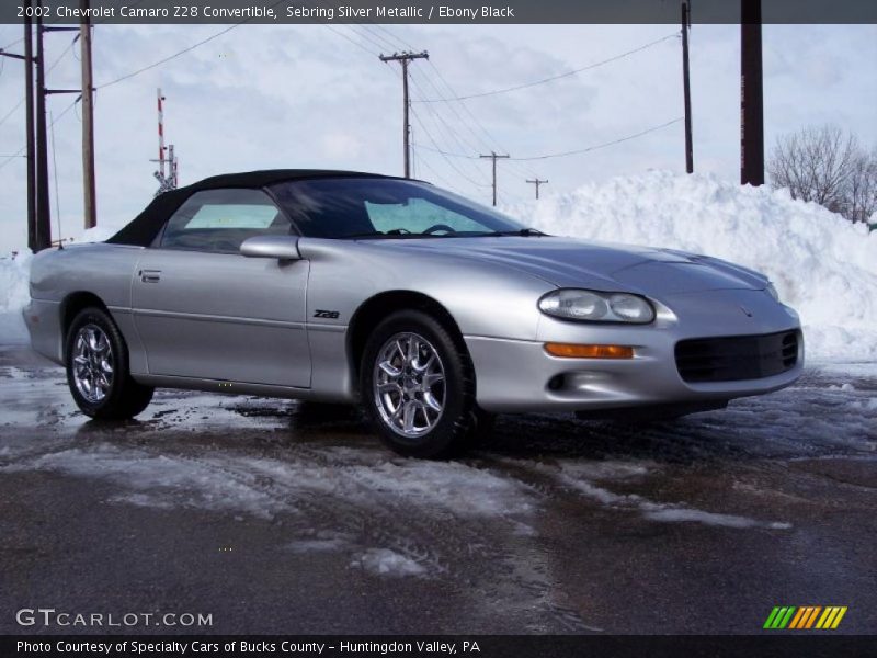 Sebring Silver Metallic / Ebony Black 2002 Chevrolet Camaro Z28 Convertible