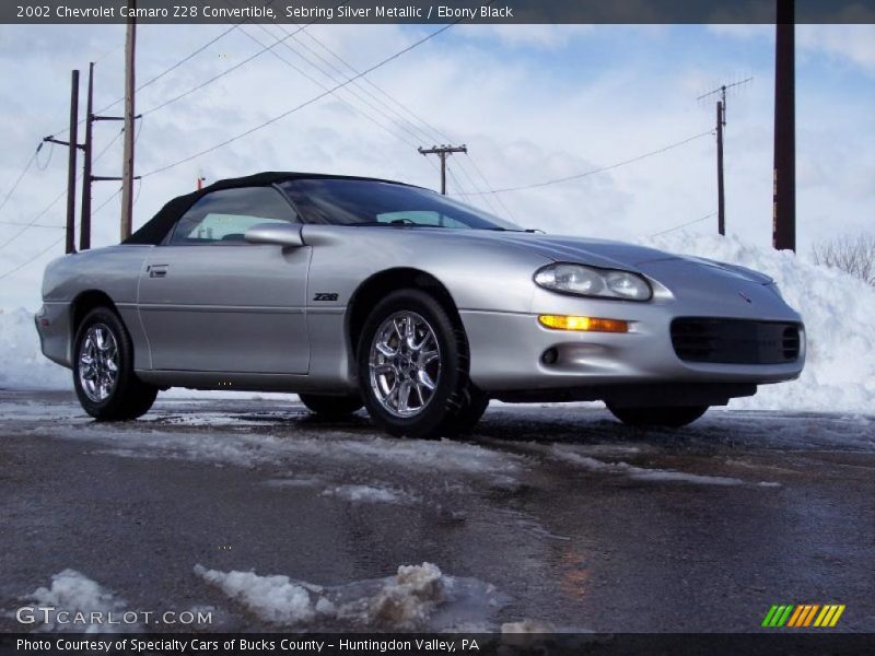 Sebring Silver Metallic / Ebony Black 2002 Chevrolet Camaro Z28 Convertible