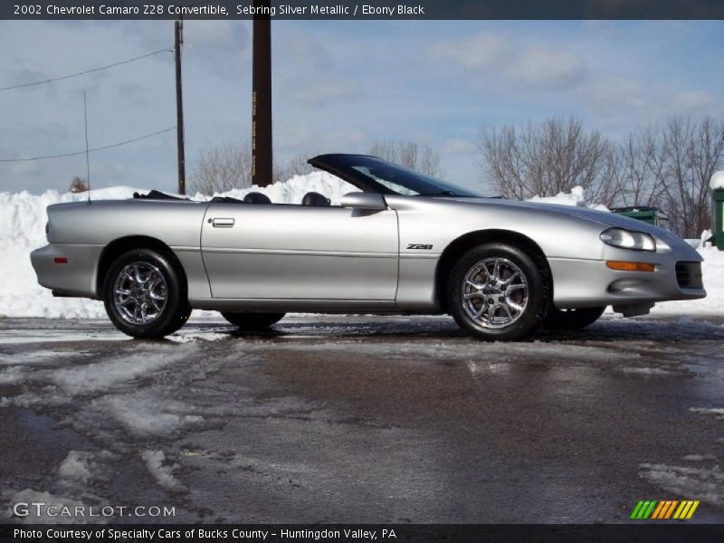Sebring Silver Metallic / Ebony Black 2002 Chevrolet Camaro Z28 Convertible