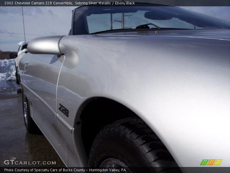 Sebring Silver Metallic / Ebony Black 2002 Chevrolet Camaro Z28 Convertible