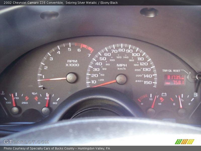  2002 Camaro Z28 Convertible Z28 Convertible Gauges