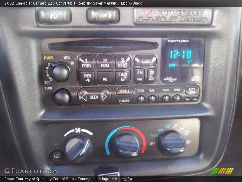 Controls of 2002 Camaro Z28 Convertible