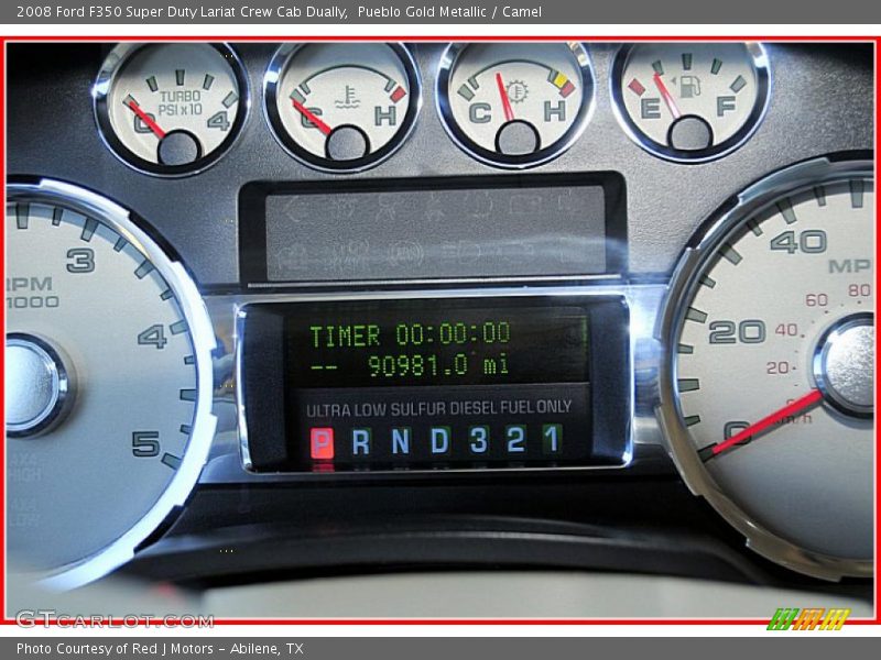 Pueblo Gold Metallic / Camel 2008 Ford F350 Super Duty Lariat Crew Cab Dually